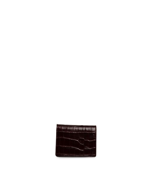 Portacarte Card holder in pelle stampa cocco Bordeaux Mc2 Saint Barth | CARDH0100510I